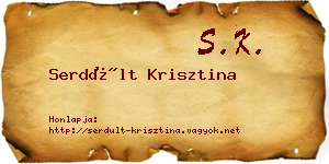 Serdült Krisztina névjegykártya